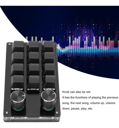 Teclado Programável Macro Mecânico Com Uma Mão 12 Teclas