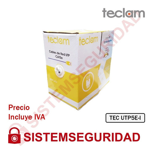 Cable Utp Exterior Cat5e 5e Rollo 305m Cat5 Teclam Bobina