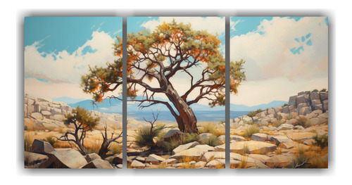 90x45cm Set 3 Canvas Modernos Reflejo A Joshua Tree Estilo E