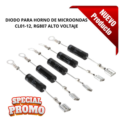 5x Diodo Para Horno De Microondas Cl01-12 Rg807 Alto Voltaje