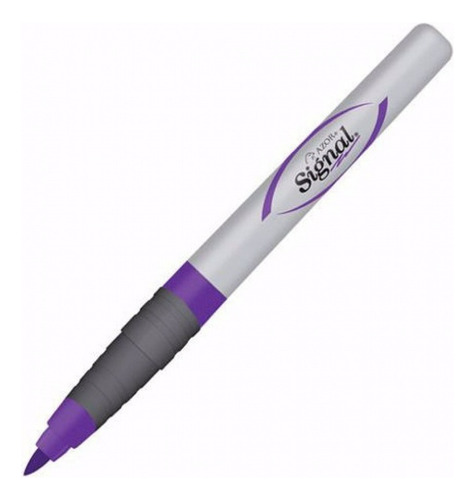 12 Marcador Permanente Azor Signal Punto Fino Color Morado