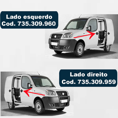 Fechadura Porta Dianteira Esquerda Doblo Cargo Com Chaves