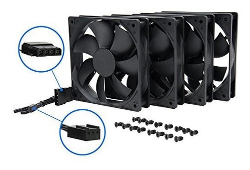Ventilador Rosewill 120mm Case Fan 4-pack, Long Life Sleeve