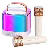 Comprar Parlante Con Microfonos Karaoke Mini Luces Rgb