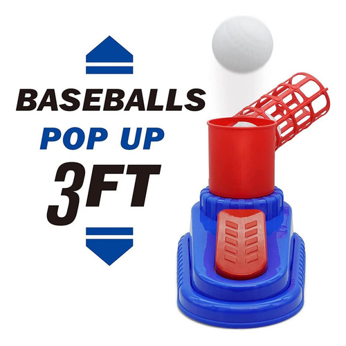 / Bat Beisbol Softbol Niños Con Lanzador Y 3 Bolas Juguete
