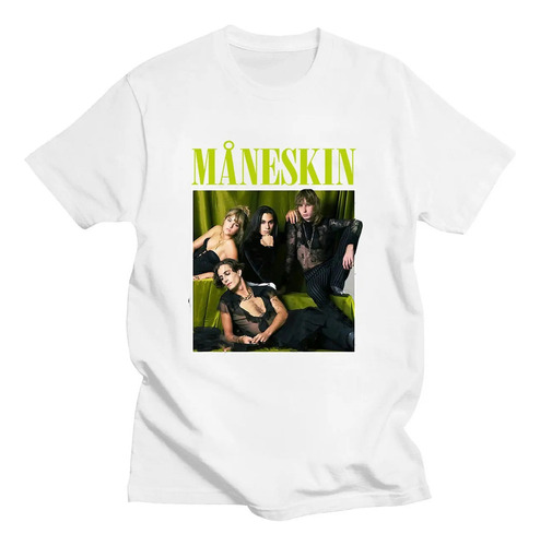 Cl Camiseta Unisex De Algodón Con Estampado Gráfico Maneskin