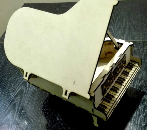 Piano En Fibrofacil - Centro De Mesa - Golosinero Caja Souv