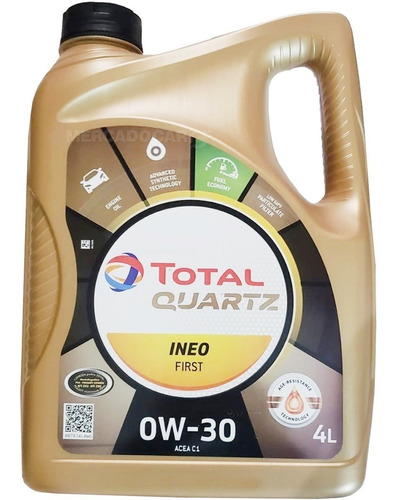 Aceite Total Quartz Ineo 0w30 X 4 Litros 100 % Sintético