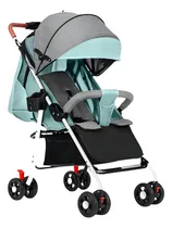 Comprar Carriola Carreola De Bastón Plegable Toplinc Para Bebé Reclinable Color Azul Con Gris Chasis Blanco Arnés De 5 Puntos Llantas 360 Plegable Con Una Mano