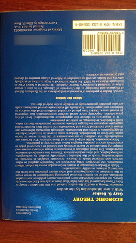 Economic Theory- Gary Becker - Inglés (Usado)