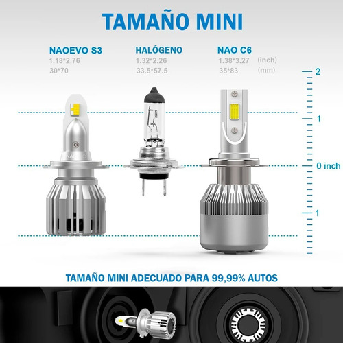 Focos Led Naoevo S3 Base H13 9.000lm Auto Camioneta Nissan