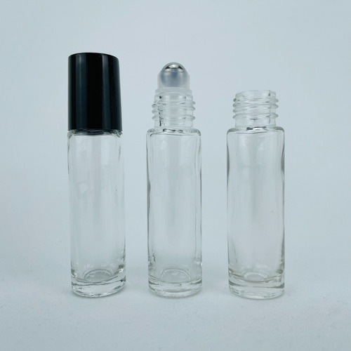 Frasco Roll On 10 Ml Vidrio Canica Metálica 200pzs