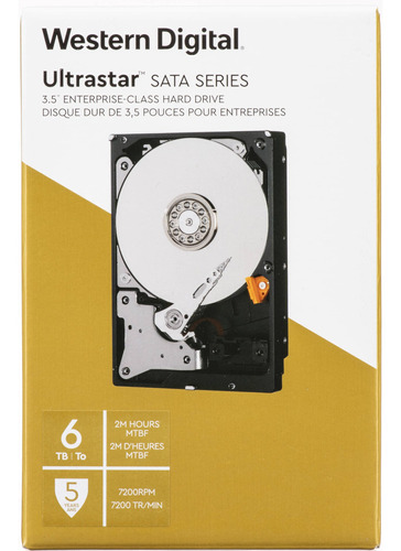 Wd 6tb Ultrastar 7200 Rpm Sata 3.5  Internal Data Center Hdd