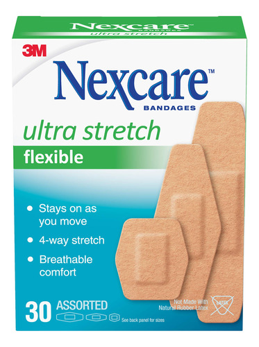 Vendaje De Tela Flexible Nexcare Comfort, Para La Rodilla Y.