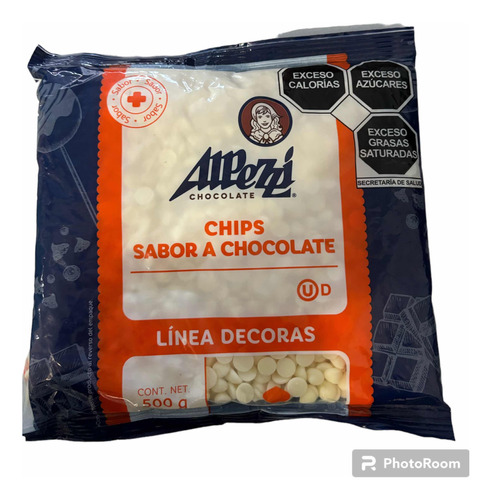 Alpezzi Chips Sabor A Chocolate Color Blanco 500g