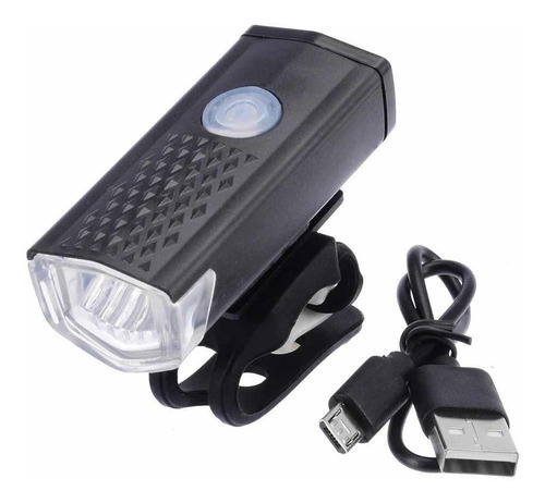 Combo Luces Recargables Bicicleta Delantera Y Trasera 300lm