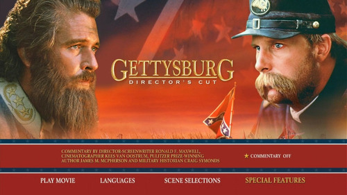 Gettysburg Director ´s Cut 1993 - 1 Bluray