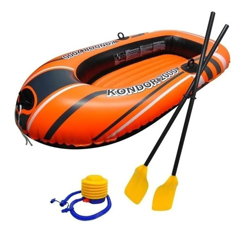 Balsa Bote Inflable Bestway + Inflador + Remos Kondor 2000