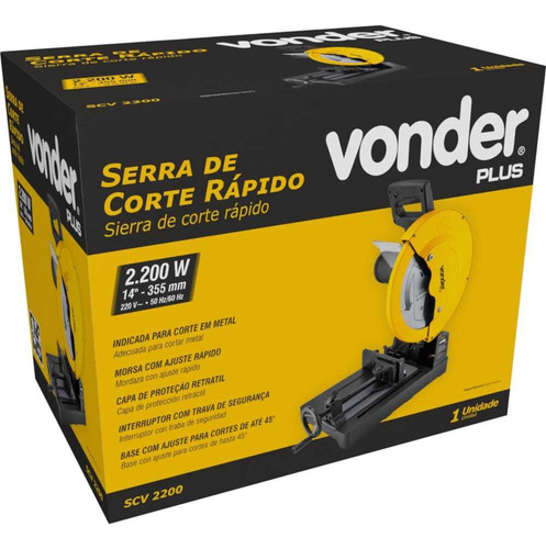 Serra Policorte Rápido Metal Scv2200 220v Vonder