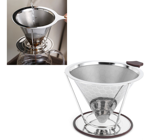 Embudo De Malla Con Soporte De Acero Inoxidable Para Filtro