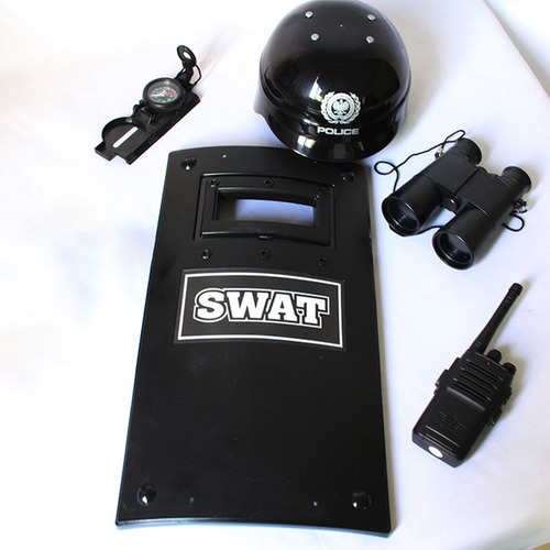 Miniescudo De Plástico Para Figura De Policía Swat, Juguete