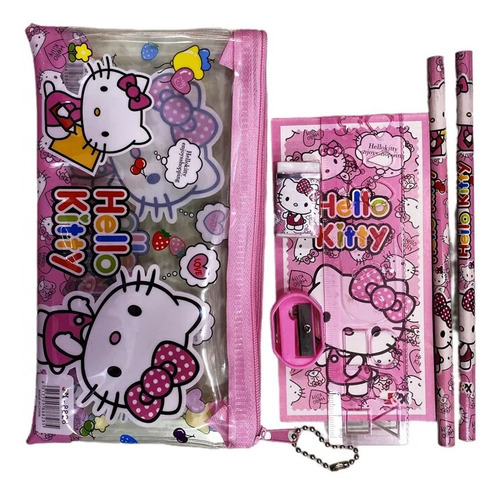 Estuche Con Accesorios Hello Kitty Regalo Kawaii