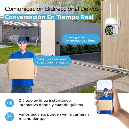 Cámara De Seguridad Exterior Wifi 2mp 1080p 36luces