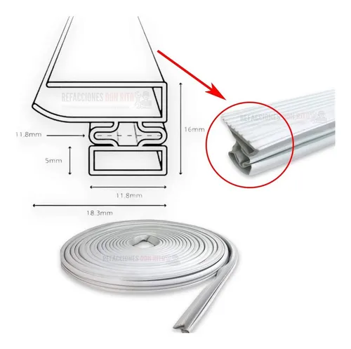 . Rollo Empaque Ceja Ancha For Puerta De Refrigerador 12 Mts