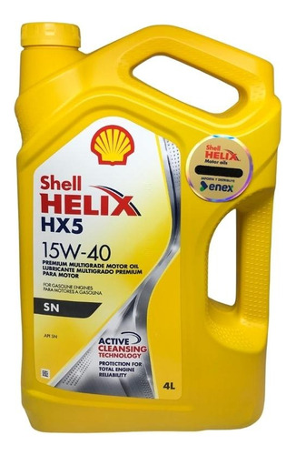 Aceite Motor Shell Helix Hx5 15w40 4 Litros