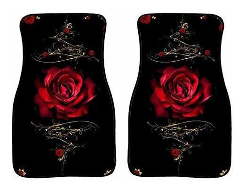 Instantarts 2 Piece Rose Print Romantic Car Front 3rwzp