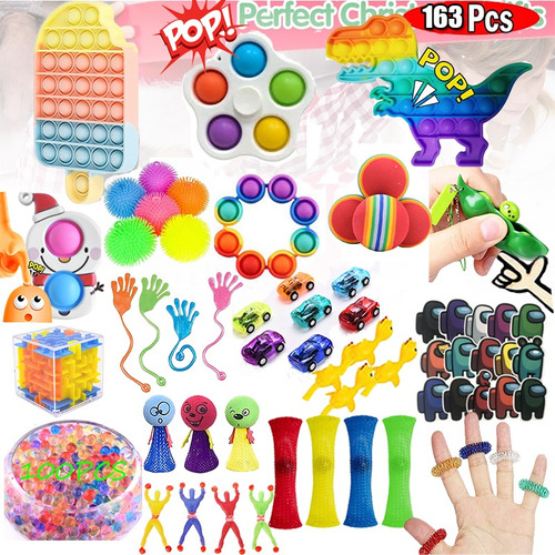 163pcs/pack Popits Toys Fidget Spinners Juguetes Autistas