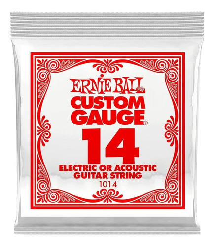 Cuerda 3ra Electrica .014 Ernie Ball 1014