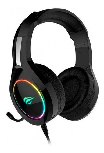 Auriculares gamer Havit Gamer H2232D negro con luz rgb LED