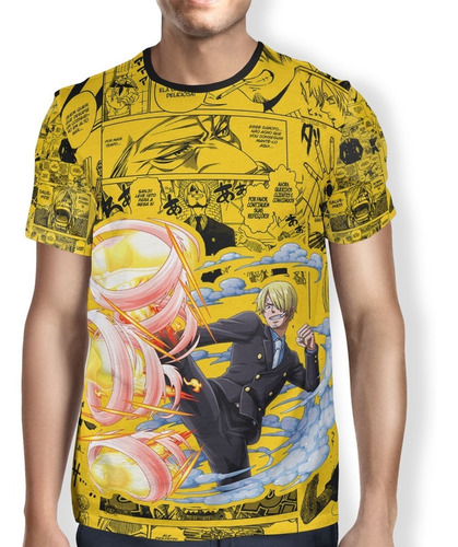 Camiseta Sanji One Piece Cosplay Geek Promoção Full