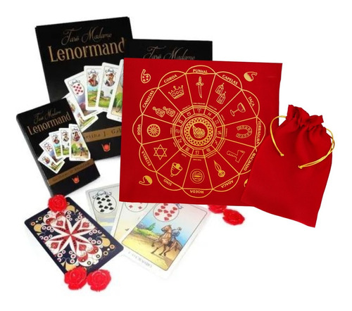 Baralho Cigano Lenormand  + Toalha + Saquinho (escolha Cor)