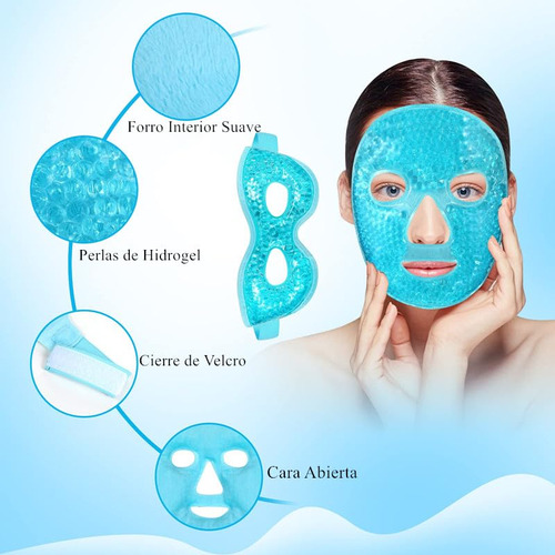 Máscaras De Hielo Para Ojos Y Cara, Mascarilla De Facial Y