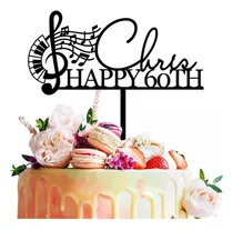 Comprar Cake Topper Adorno Torta - Cumple Notas Musica Adorno Torta