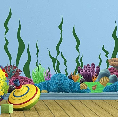 Crea Un Mural De Arrecife De Coral Marinas Océano De L...