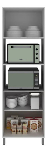 Mueble De Cocina Para Horno Y Microondas Blanco Tecnomobili