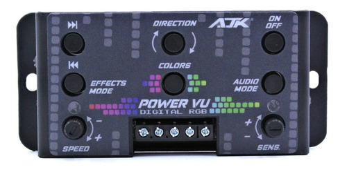 Nova Power Vu Ajk Central 200 Efeitos Led Medidor De Audio