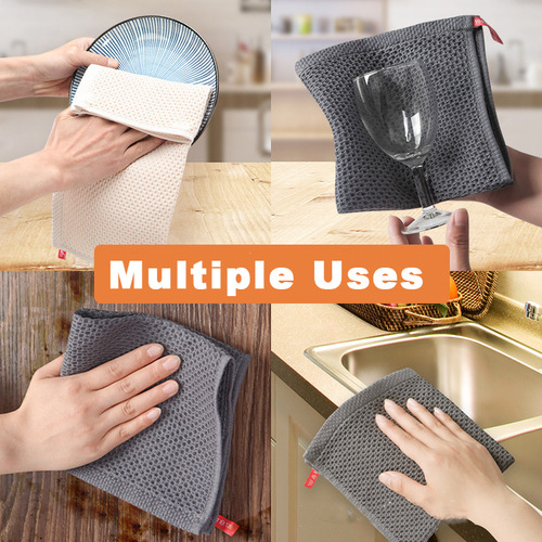 Toallas Algodón 6pzs Absorbentes Paños Cocina Limpieza Hogar