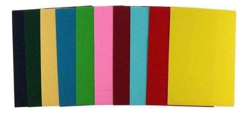 2x 10x Papel Corrugado Multicolor Artesanías Decorativas