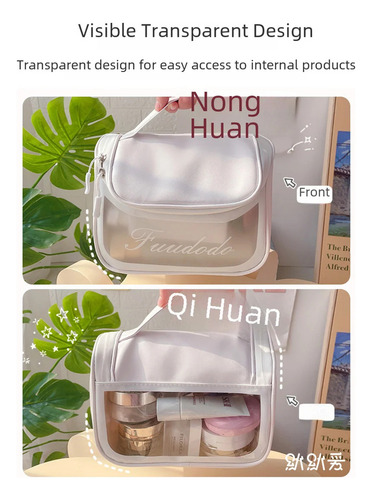 Bolsa De Cosméticos De Viaje Transparente De Gran Capacidad