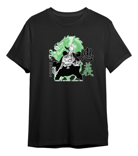 Camisetas Roronoa Zoro Camisas Negra One Piece Personalizada