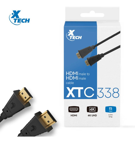 Cable Hdmi Xtech 4.5 Metros Full Hd 4k 1080p Alta Calidad