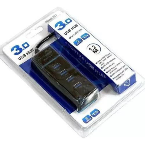 Hub 4 Puertos Usb 3.0 Más Veloz 5gbps Compatible Usb 2.0