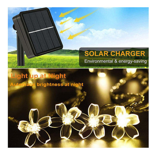 // 20 Luzes Corda Solares Led Luzes Decorativas Jardim