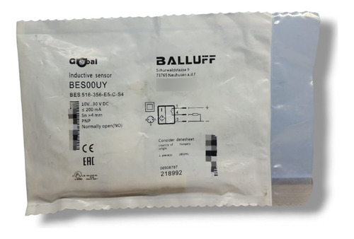 Bes00uy Bes 516-356-e5-c-s4 Balluff Sensor Inductivo