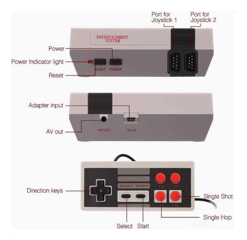 Control Genérico Para Mini Nes - Gamepad Compatible Negro