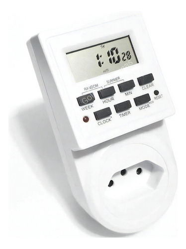 Timer Temporizador Digital Tomada Br Bivolt 10a 2200w